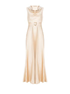 Abito Rinascimento Donna lungo smanicato con cintura beige