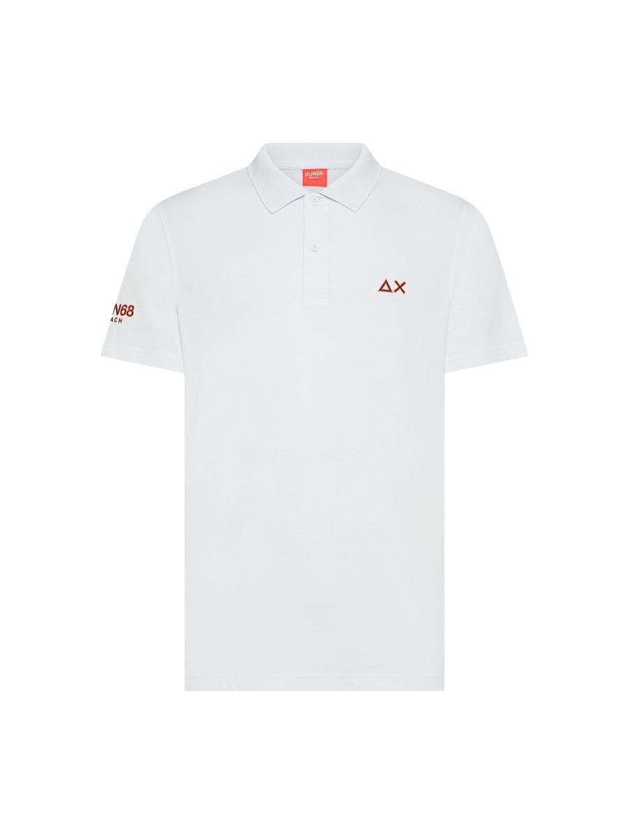 Polo Sun 68 uomo manica corta Beach jersey bianco