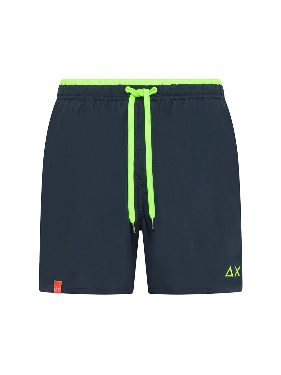 Boxer Sun 68 uomo Beach Fluo Detail blu