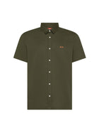 Camicia Sun 68 uomo manica lunga Beach lino verde