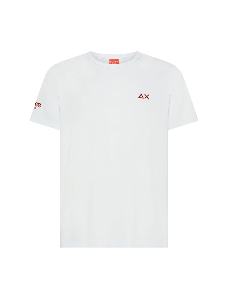 T-shirt Sun 68 uomo manica corta Beach bianco