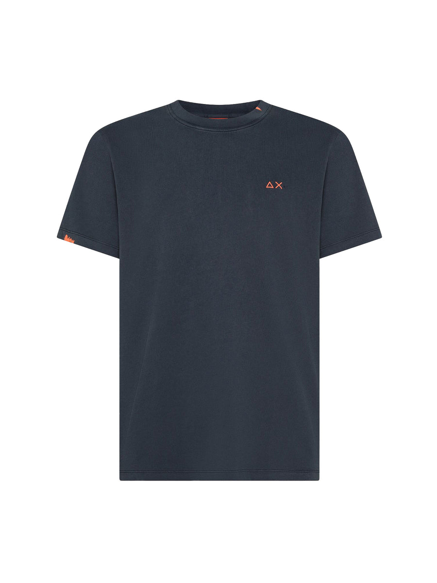 T-shirt Sun 68 uomo manica corta Special Dyed Beach blu