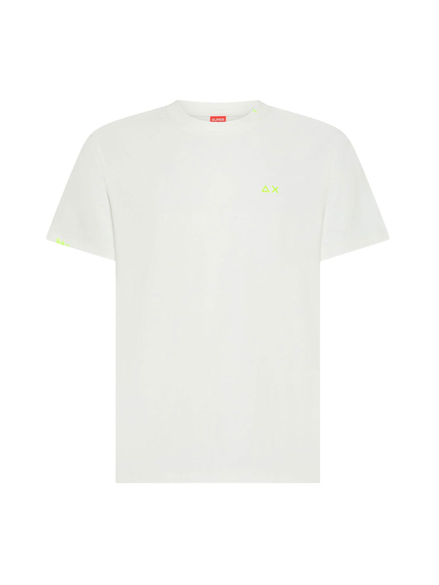 T-shirt Sun 68 uomo manica corta Special Dyed Beach bianco