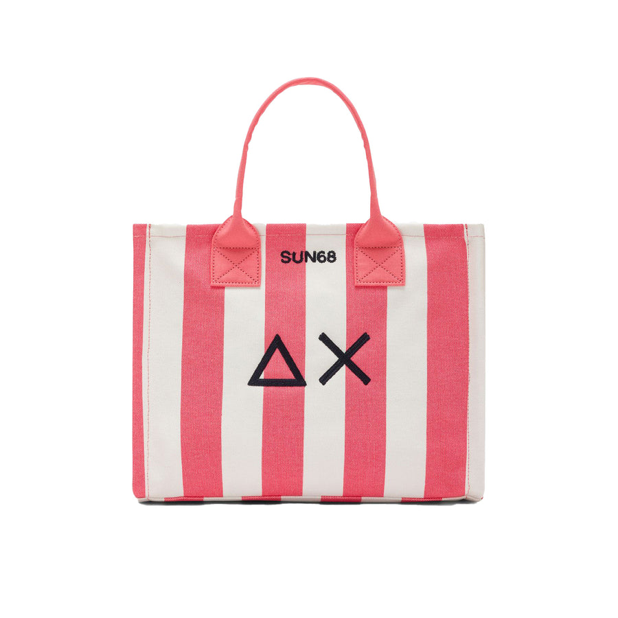 Midi bag Sun 68 uomo printed Cali canvas fucsia/bianco