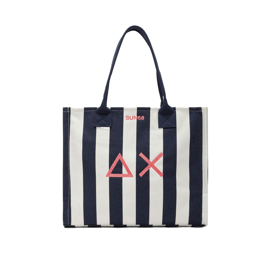 Large bag Sun 68 uomo printed Cali canvas blu