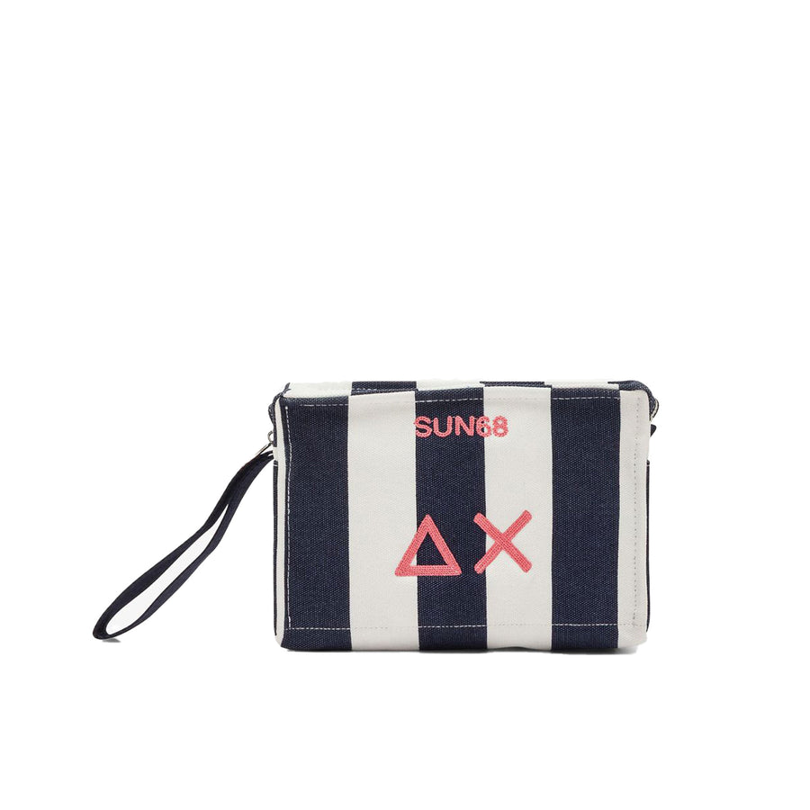 Beauty Case Sun 68 uomo printed canvas blu