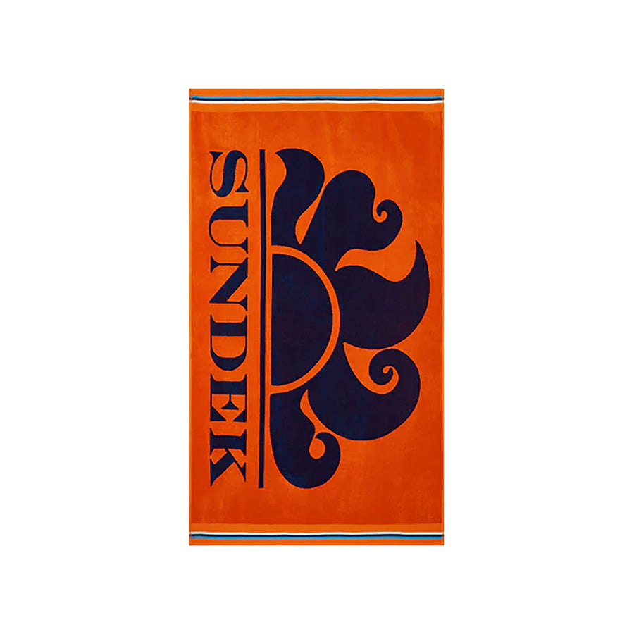 Telo mare Sundek uomo Classic Logo arancio fluo