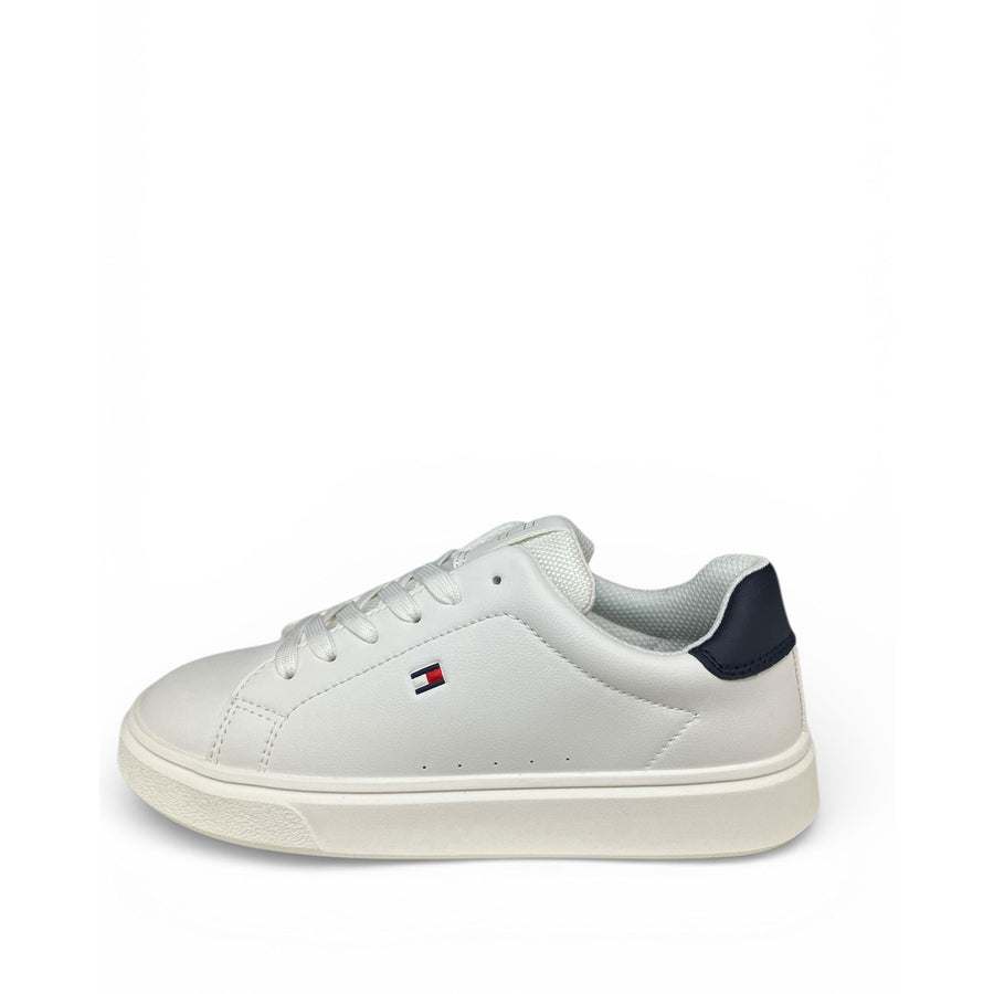 SNEAKER LACCI   BIANCO/BLU