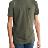 T-shirt Timberland uomo manica corta PKT Dunstan River verde