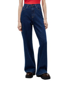 Pantalone Tommy Jeans modello claire hr wide denim scuro