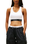 Top modello crop tape ecrù