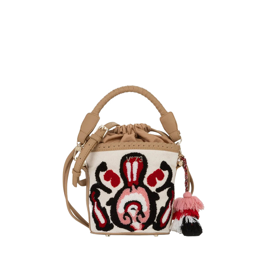 Borsa a secchiello V 73 donna Marilena fantasia multicolore cuoio