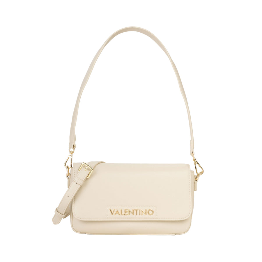Borsa a spalla con pattina Valentino donna aury re ecrù