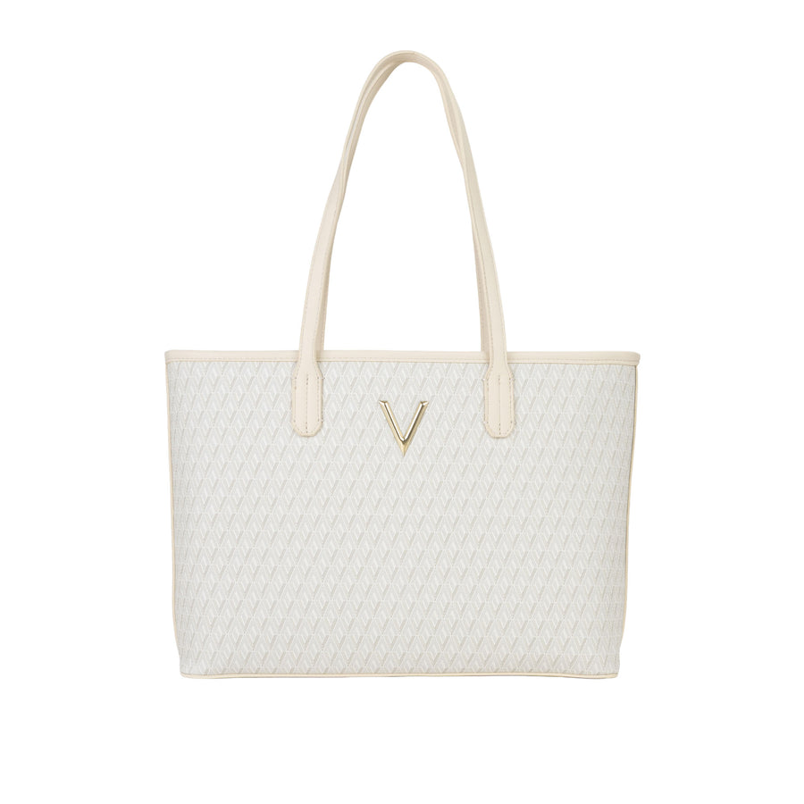 Borsa shopper Valentino donna Queen RE ecrù multi