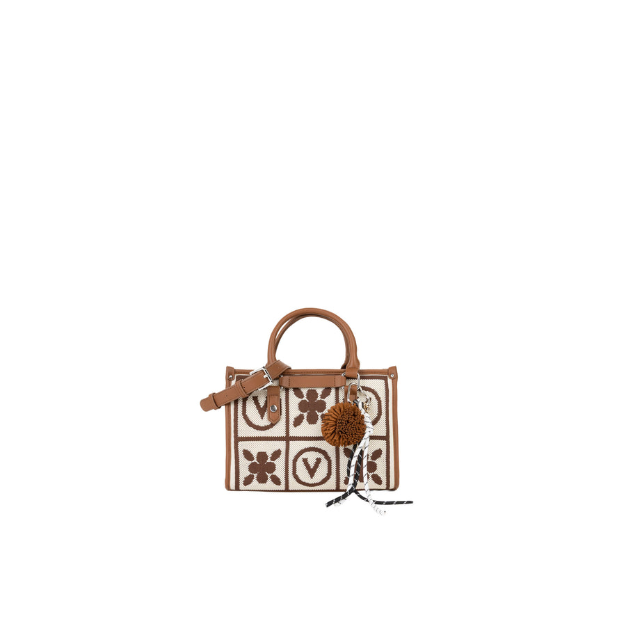 Borsa shopper mini Valentino donna Tyle cuoio multi