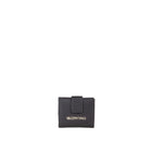 Mini portafogli Alexia con zip e bottone Valentino donna nero