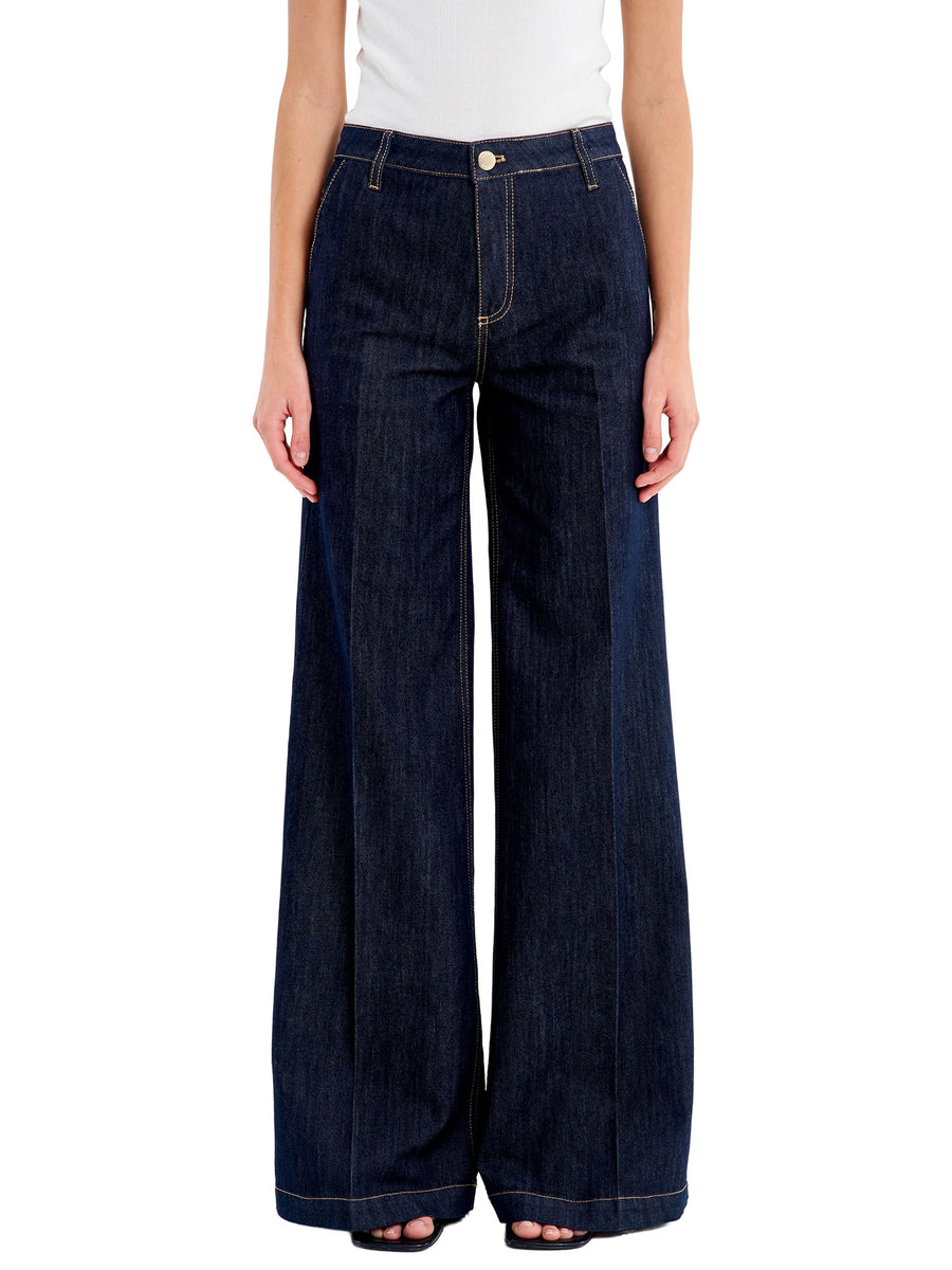 Jeans Vicolo donna Chino Elena Flare denim scuro