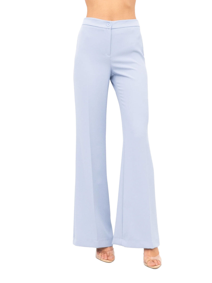Pantalone Vicolo donna Zampa Poly azzurro