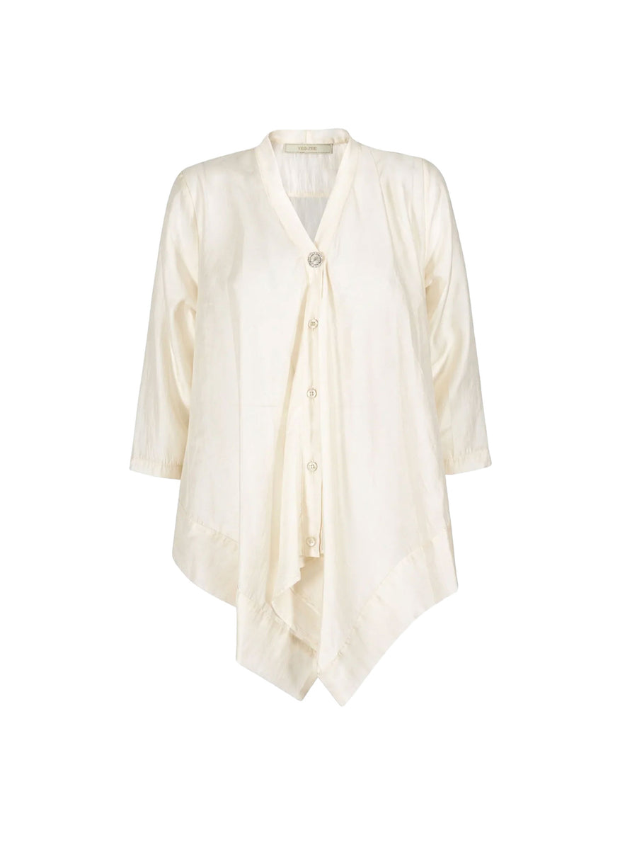 Camicia Yes Zee donna 3/4 Kimono gesso