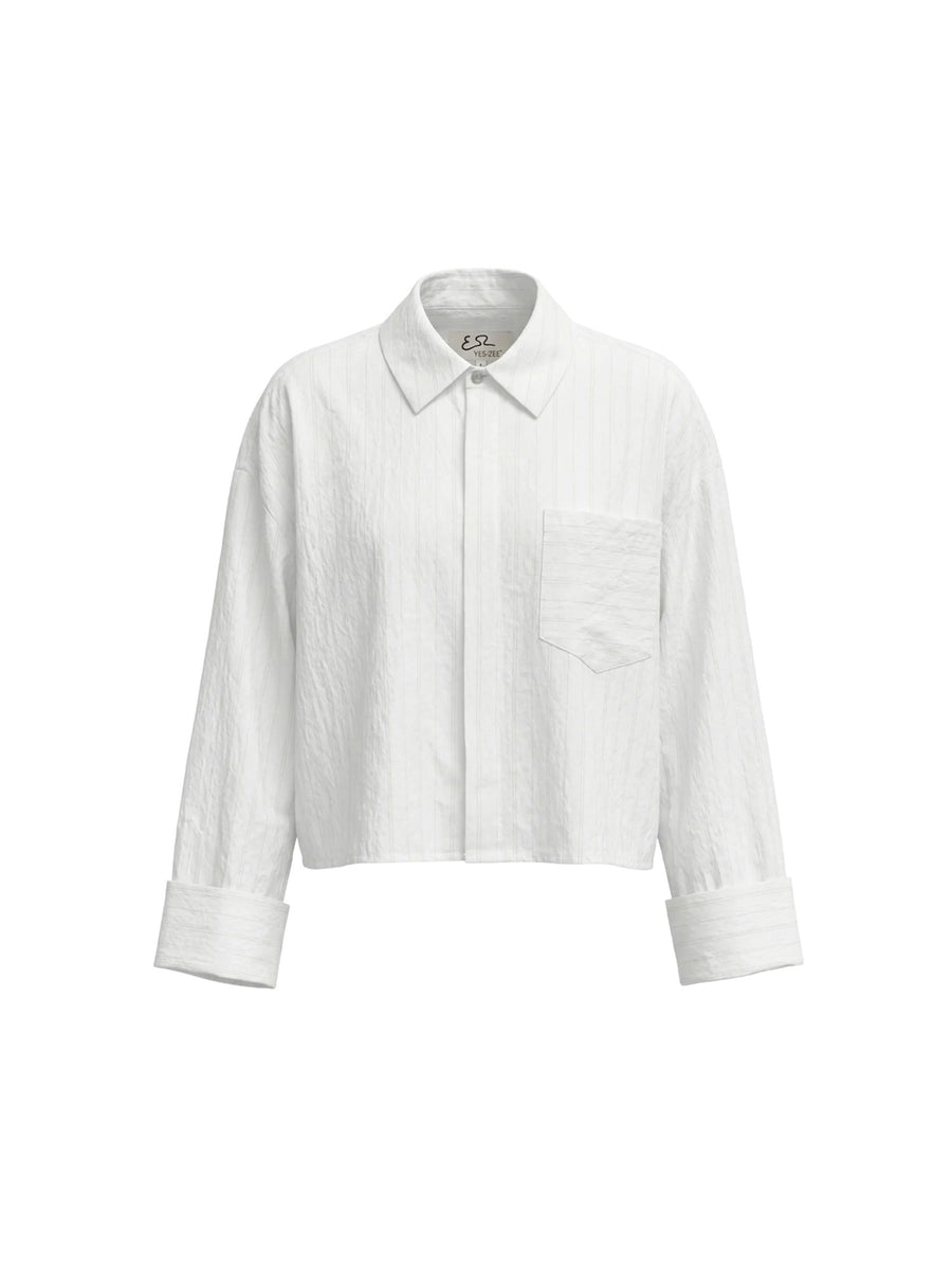 Camicia Yes Zee donna 3/4 1 TS. Crop gesso