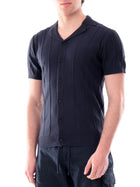 Camicia Yes Zee Uomo a manica corta in maglia
 Blu
