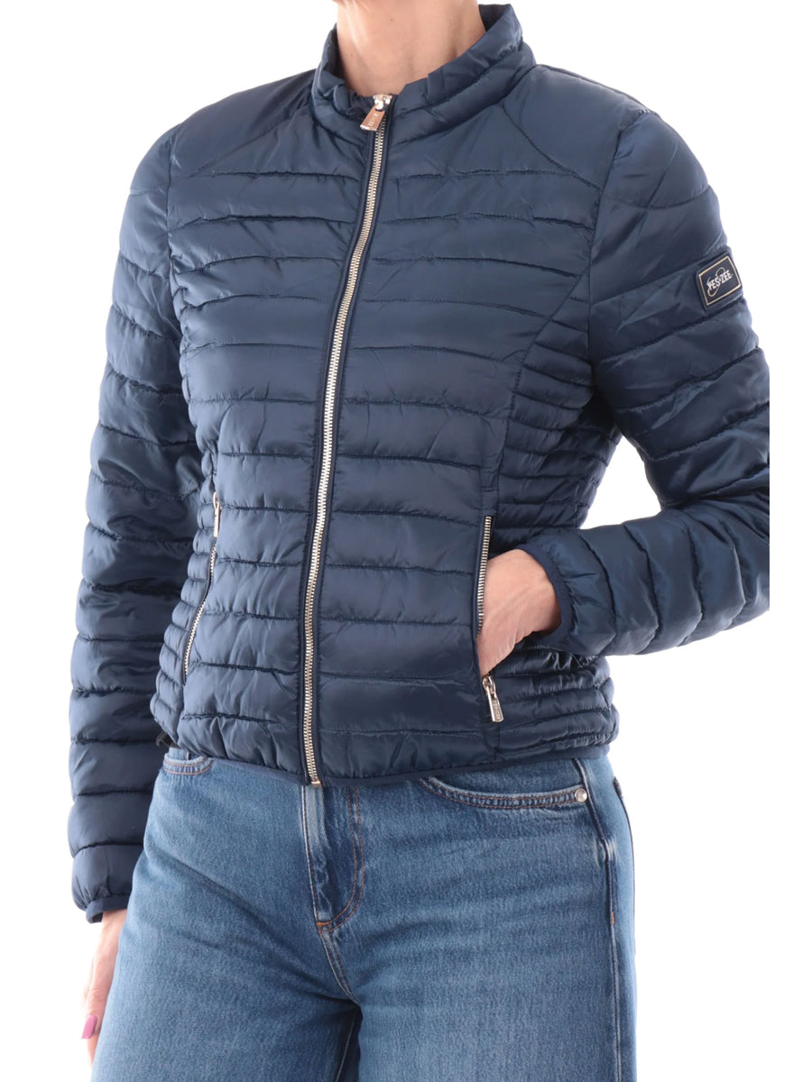 Piumino Yes Zee donna Zip Capp. 100 gr. Blu