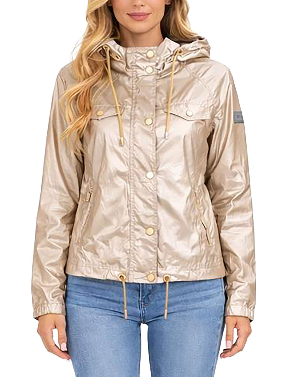 Giubbino Yes Zee donna Zip Capp. Coulisse beige