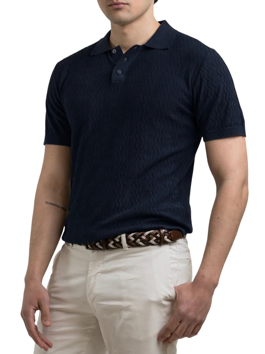 Polo Yes Zee Uomo manica corta maglia blu