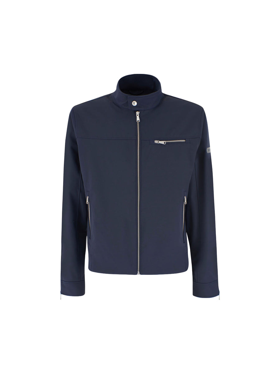 Trench Yes Zee Uomo finto gilet nylon
 Blu