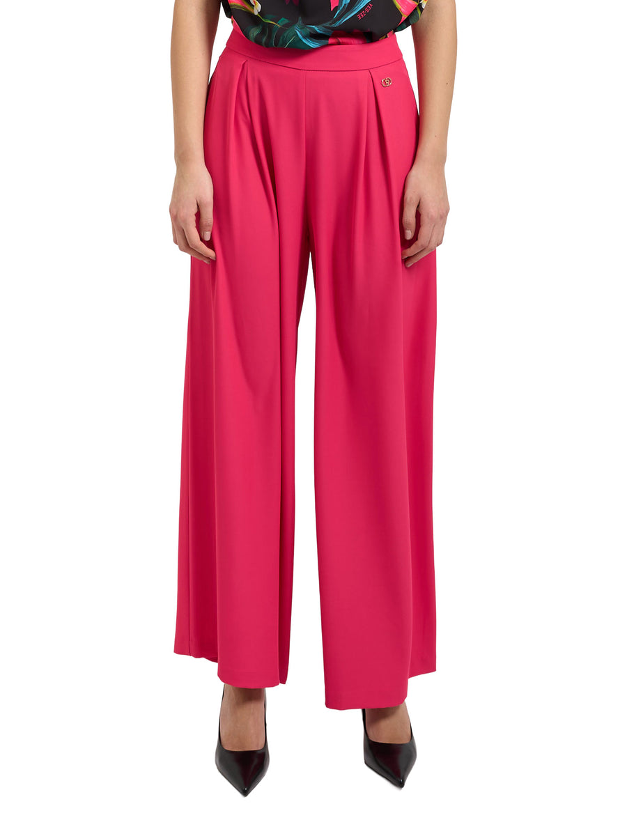 Pantalone Yes Zee donna palazzo fucsia