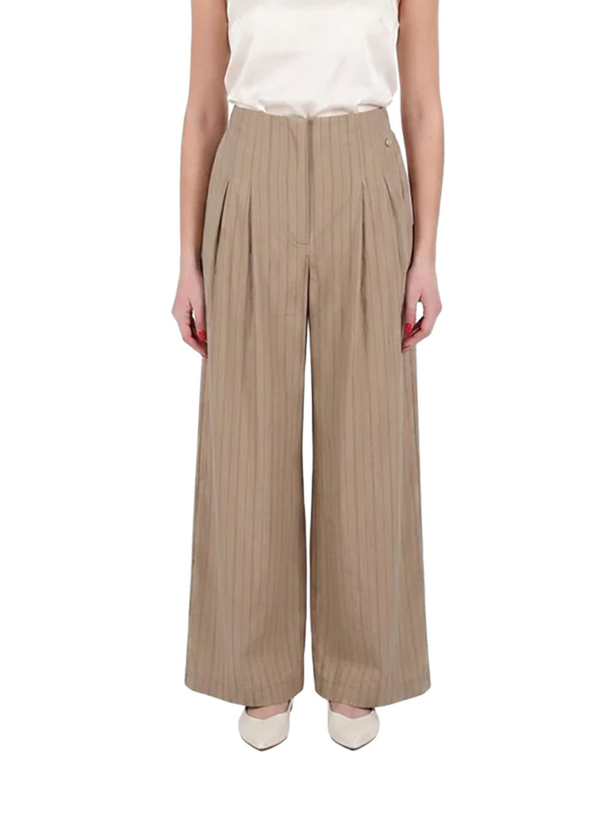 Pantalone Yes Zee donna Palazzo Pences fango