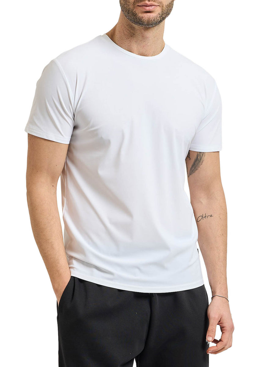 T-shirt Yes Zee Uomo manica corta basic
 bianco