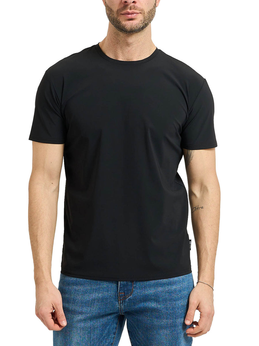 T-shirt Yes Zee Uomo manica corta basic
 nero