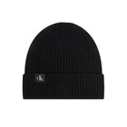 Cappello Calvin Klein bambino a costine logo monogram nero
