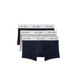 Boxer trunk Calvin Klein low rise confezione da 3 uomo nero/grigio/blu