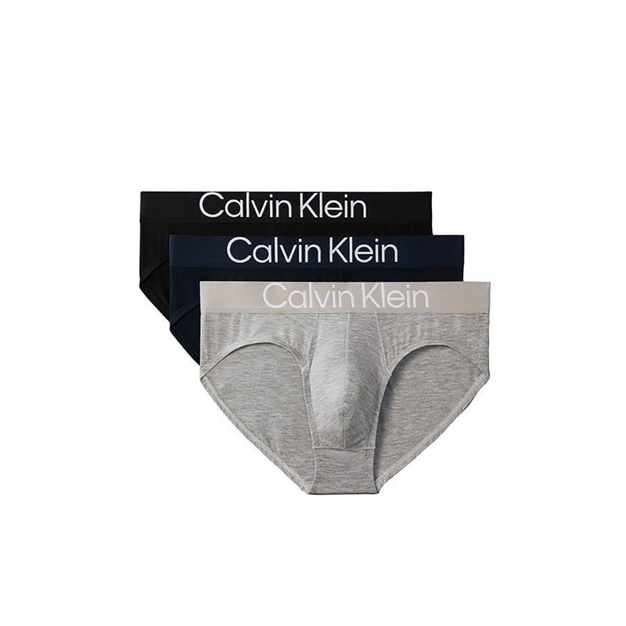 Slip hip brief Calvin Klein confezione da 3 uomo nero/grigio/blu