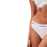 Slip brasiliana Calvin Klein con logo donna bianco