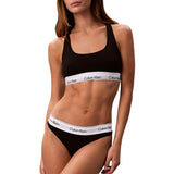 Slip brasiliana Calvin Klein con logo donna nero