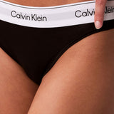 Slip brasiliana Calvin Klein con logo donna nero