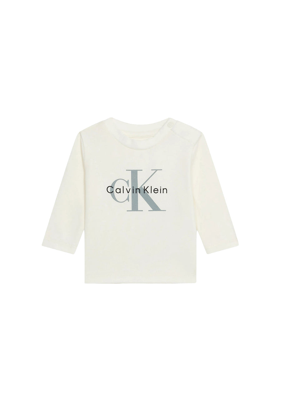 T-shirt Calvin Klein neonato monologo tofu