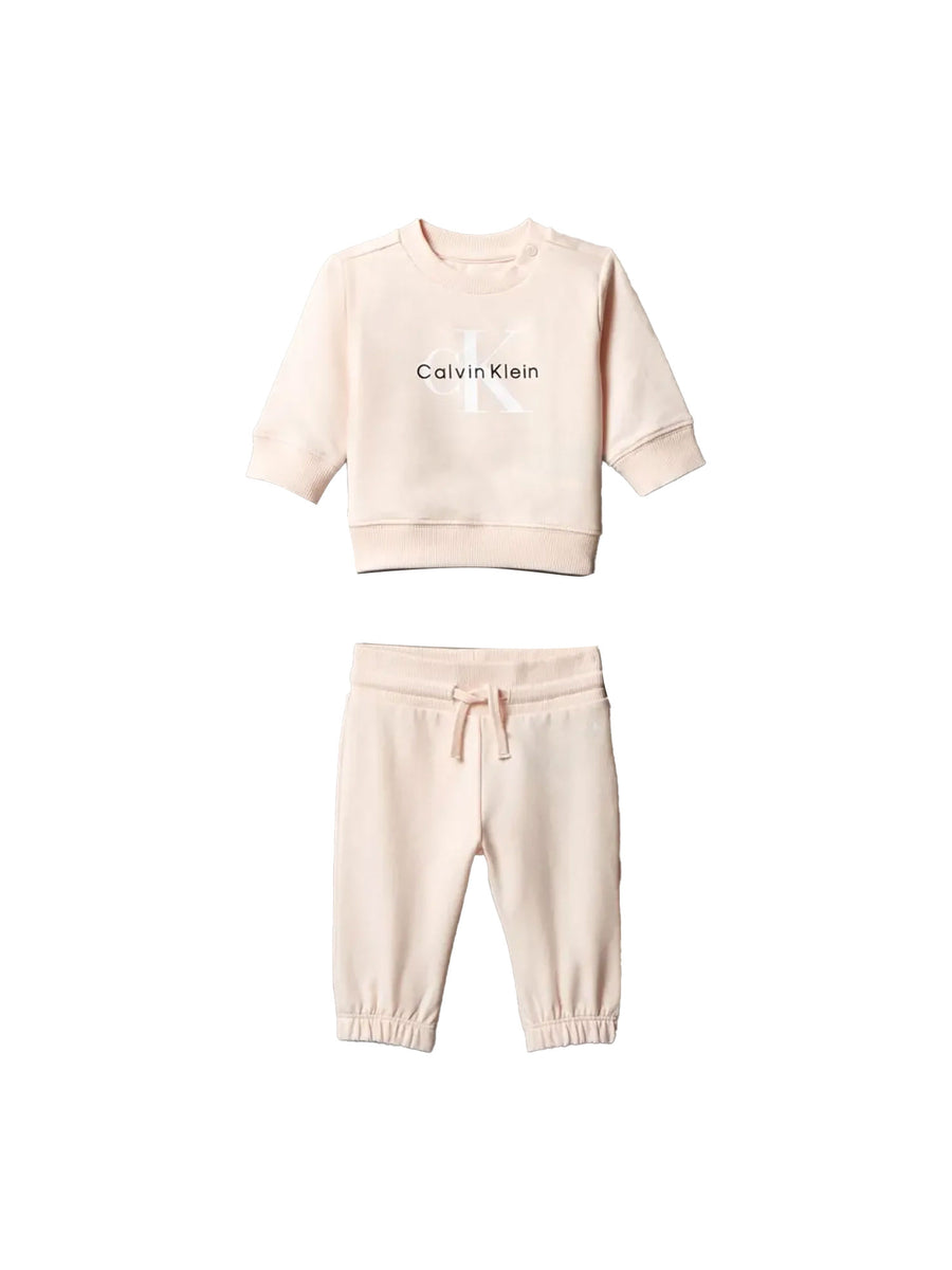 Tuta Calvin Klein neonata monologo rosa