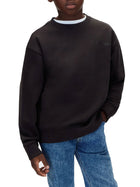 Felpa Calvin Klein ragazzo stampa logo retro nero