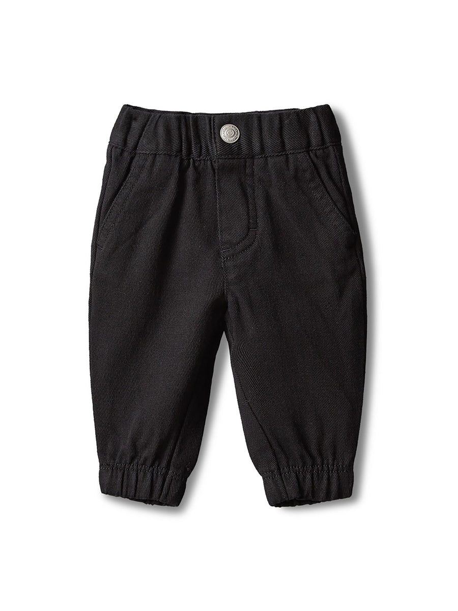 Pantaloni Calvin Klein chino con vita elasticizzata neonato nero