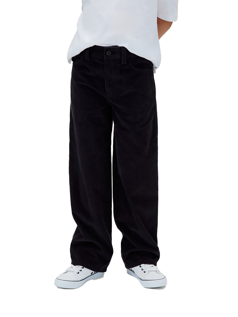 Pantalone Calvin Klein chino in velluto a coste ragazzo nero