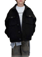 Giacca Calvin Klein modello shacket ragazzo nero