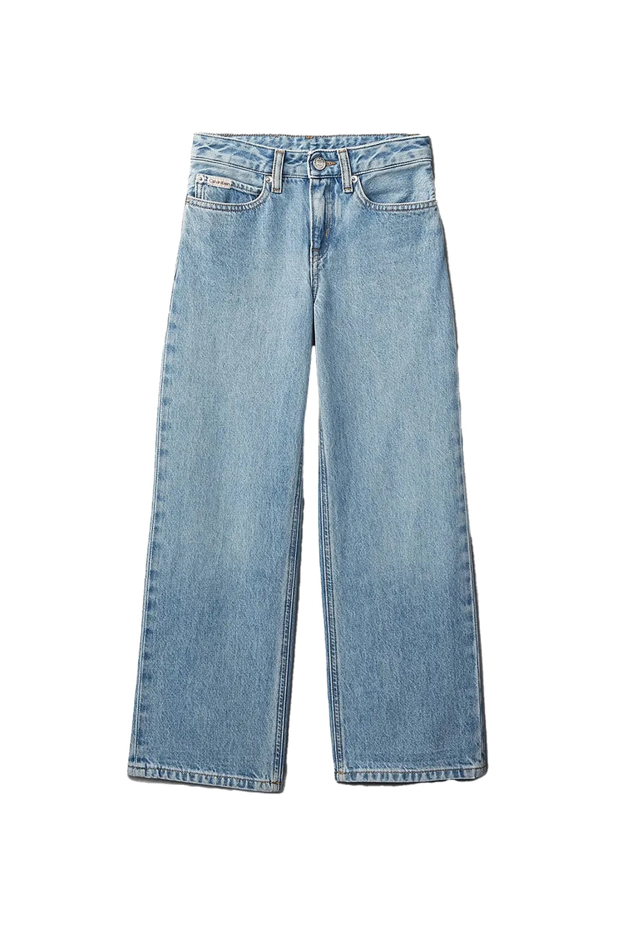 Jeans Calvin Klein bambina wide leg denim chiaro