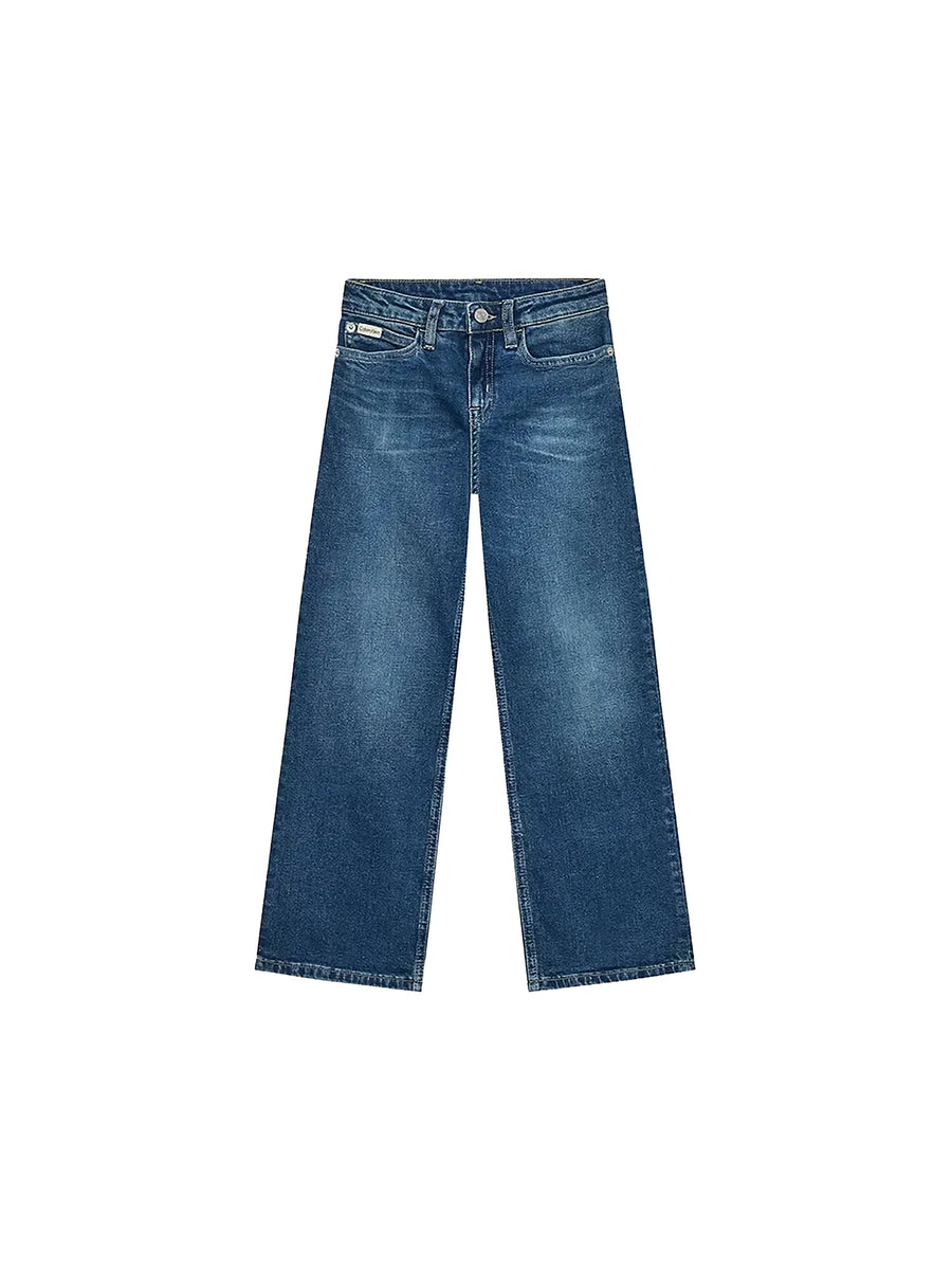 Jeans Calvin Klein bambina wide leg denim medio