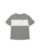 T-shirt Calvin Klein ragazzo colorblock grigio