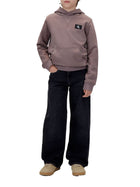 Felpa Calvin Klein bambino con cappuccio e logo terra