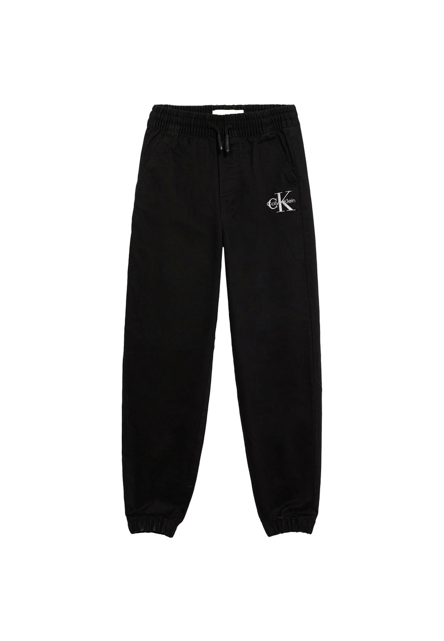 Pantalone Calvin Klein bambina in felpa essential woven nero